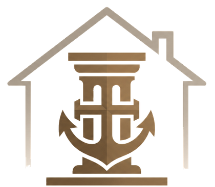 Anchor Pillar Inspection logo — anchor and pillar forming a house